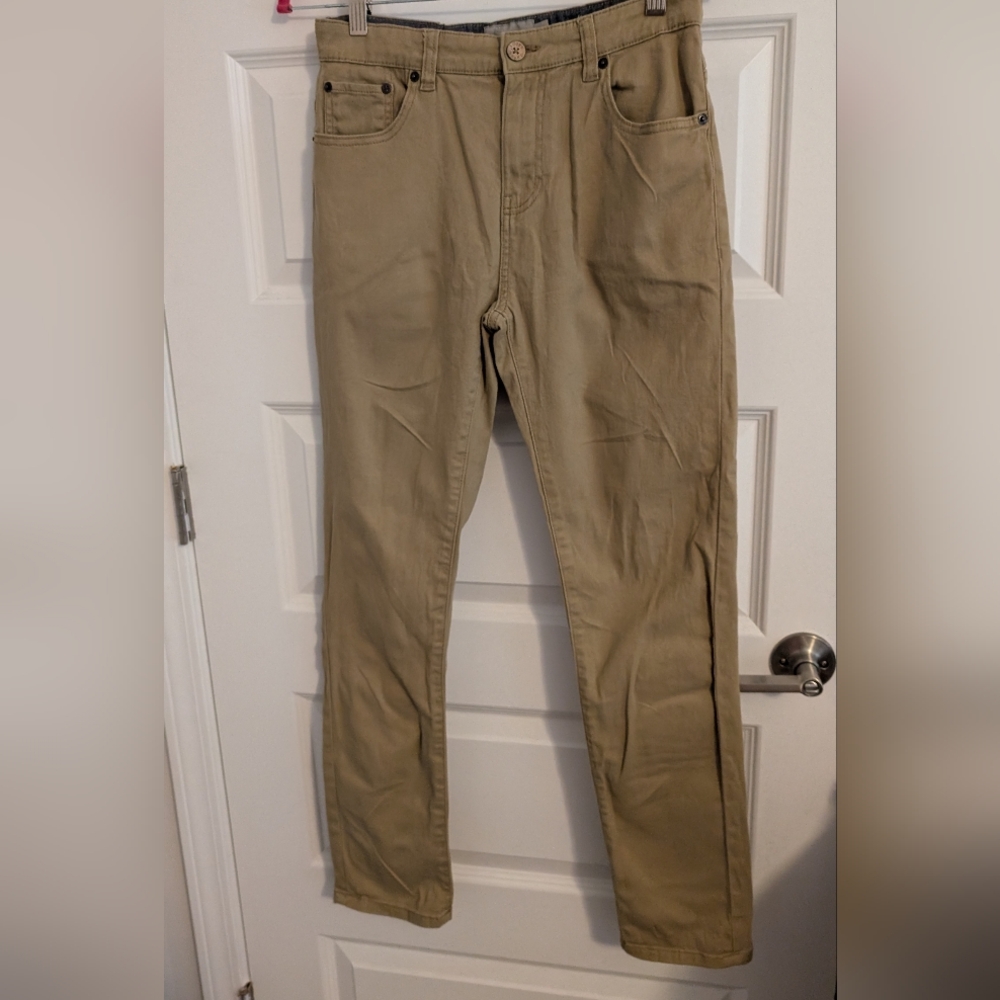 Lucky Brand Khaki Denim-Trim Pants
